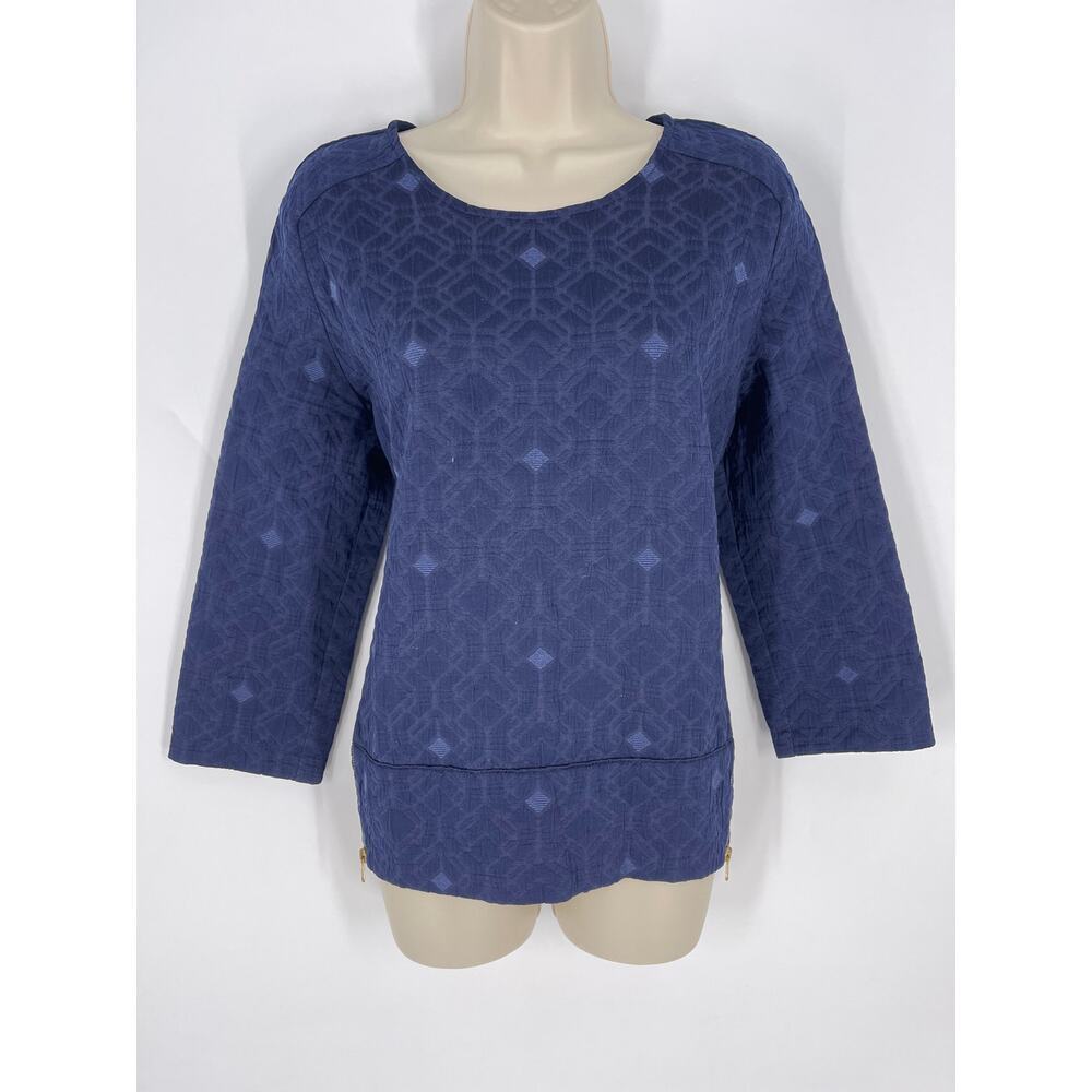 J Crew Blue Quilted Top (B44#8)